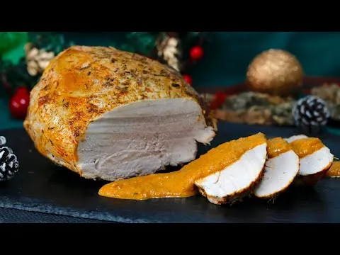 Delicioso jamón asado al horno con cerveza