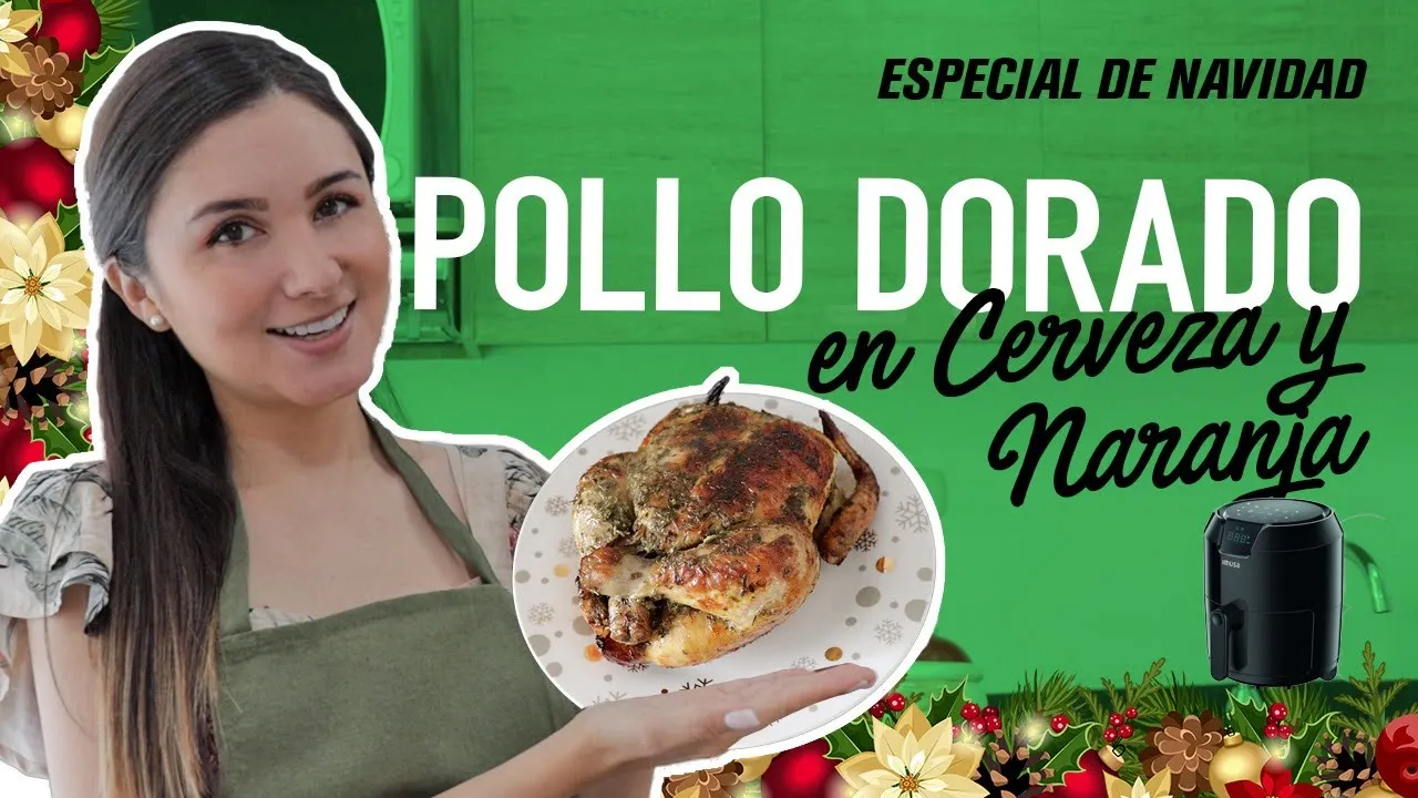 Pollo a la cerveza en freidora de aire fácil y delicioso